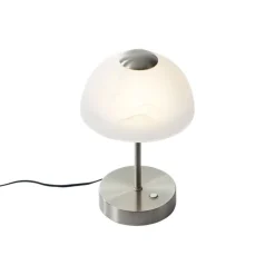 Design-Tischleuchte Stahl mit Opalglas inkl. LED Dimmbar - Joya