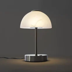 Design-Tischleuchte Stahl mit Opalglas inkl. LED Dimmbar - Joya