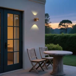 Design-Wandleuchte Dunkelbronze inkl. LED IP44 - Lens