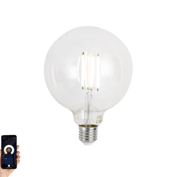 Dimmbare E27 LED-Glühbirne G125 Klar 7W 806lm 2700-6500K