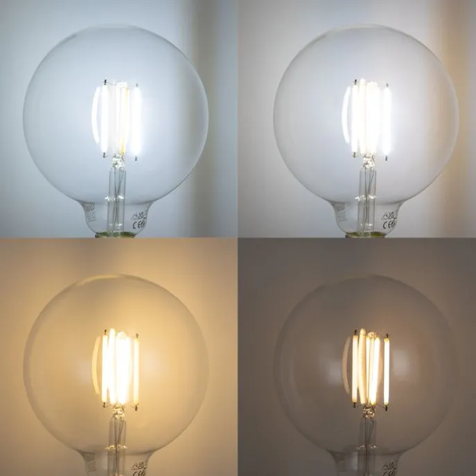 Dimmbare E27 LED-Glühbirne G125 Klar 7W 806lm 2700-6500K