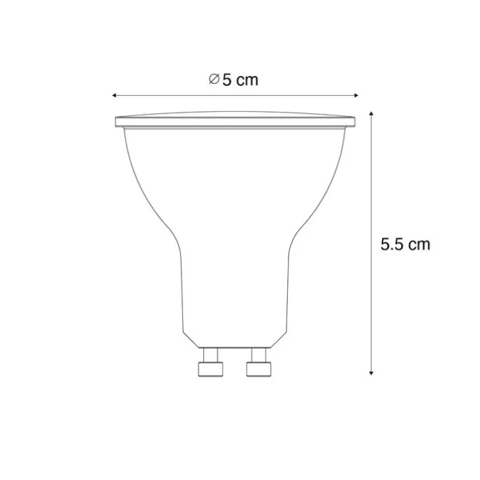 Dimmbare GU10 LED-Glühbirne mit Lux-Sensor 3W 200lm 2200K