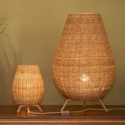 Dimmbare Stehleuchte aus Rattan IP65 mit Fernbedienung - Saona