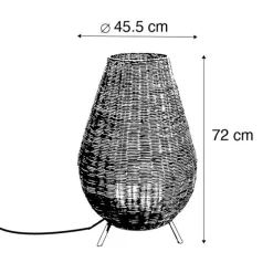 Dimmbare Stehleuchte aus Rattan IP65 mit Fernbedienung - Saona