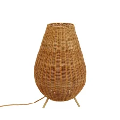 Dimmbare Stehleuchte aus Rattan IP65 mit Fernbedienung - Saona