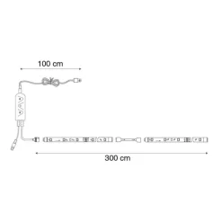 Dimmbarer LED-Streifen RGBW 3 Meter 6,5W