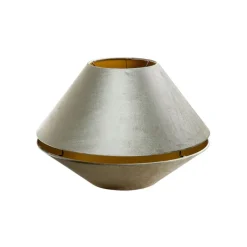 Doppelter Samtlampenschirm Grün mit goldener Innenseite