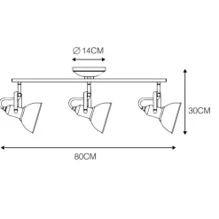 Drehbarer und neigbarer Industriestrahler in Anthrazit - Tommy 3