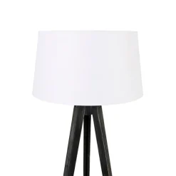 Dreibeinstativ schwarz mit Leinenschirm weiß 45 cm - Dreibeinstativ Classic