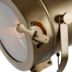 Dreibein-Stehlampe Bronze mit Holz-Studiospot - Radient