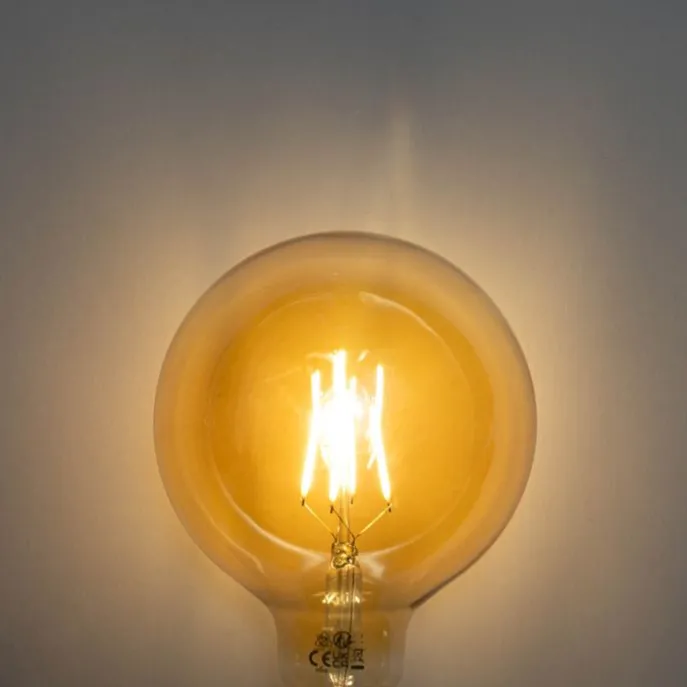 E27 Dimmbare LED Gold G125 5W 450lm 3000K