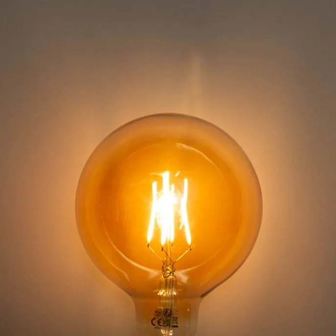 E27 Dimmbare LED Gold G125 4,9W 450lm 2200K