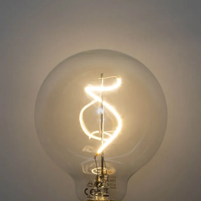 E27 dimmbare LED Spiral Filament G95 4W 270lm 2700K