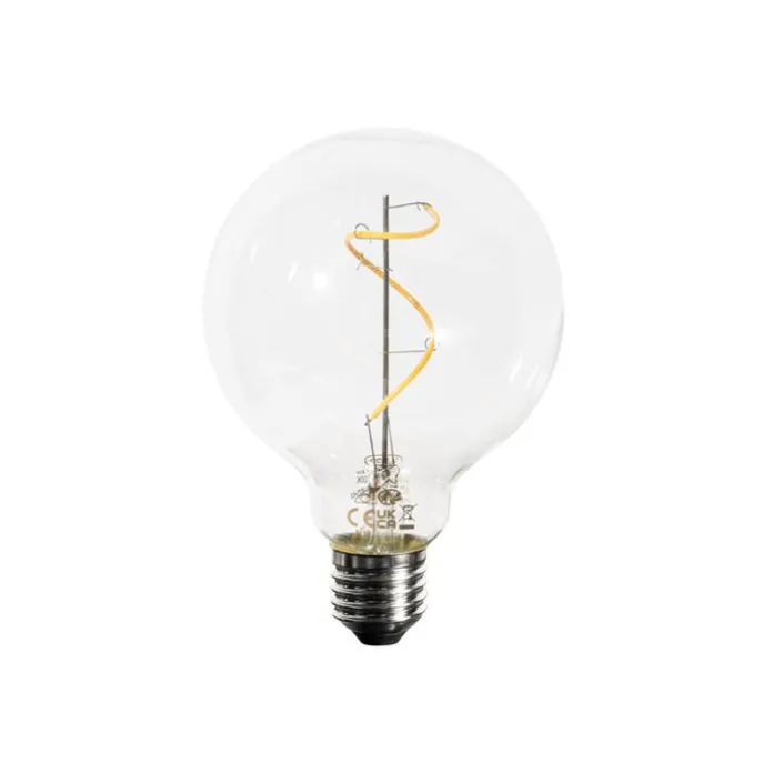 E27 dimmbare LED Spiral Filament G95 4W 270lm 2700K