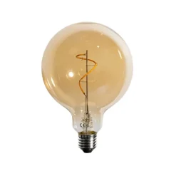 E27 Dimmbare LED Spiral Filament Gold G125 4W 270lm 2200K