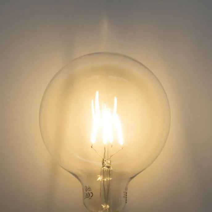 E27 dimmbare LED Spiral Filament G125 5W 450lm 2700K