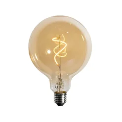 E27 Dimmbare LED Spiral Filament Gold G125 4W 270lm 2700K