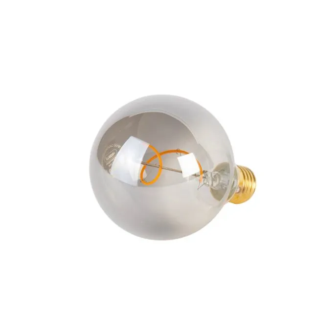 E27 dimmbare LED Spiralfadenlampe G95 Rauch 3W 95 lm 1800K