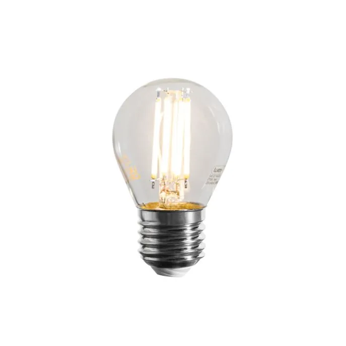 E27 Dimmbare LED-Filament-Glühbirne G45 Klar 4W 470 lm 2700K