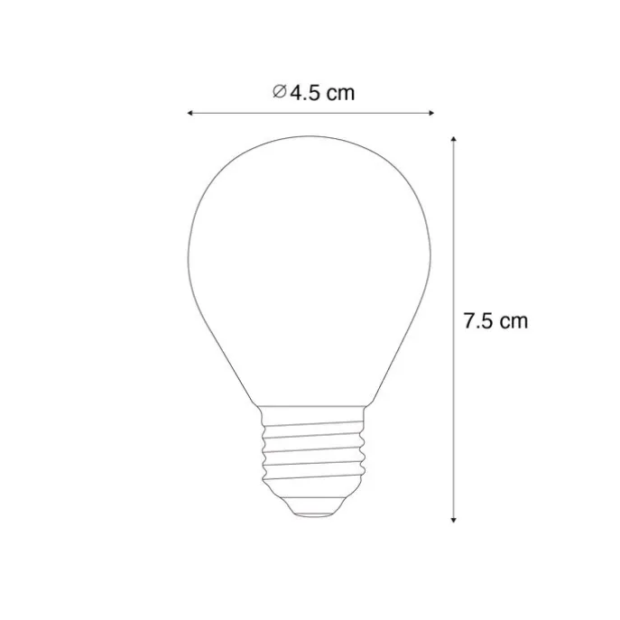 E27 Dimmbare LED-Filament-Glühbirne G45 Klar 4W 470 lm 2700K