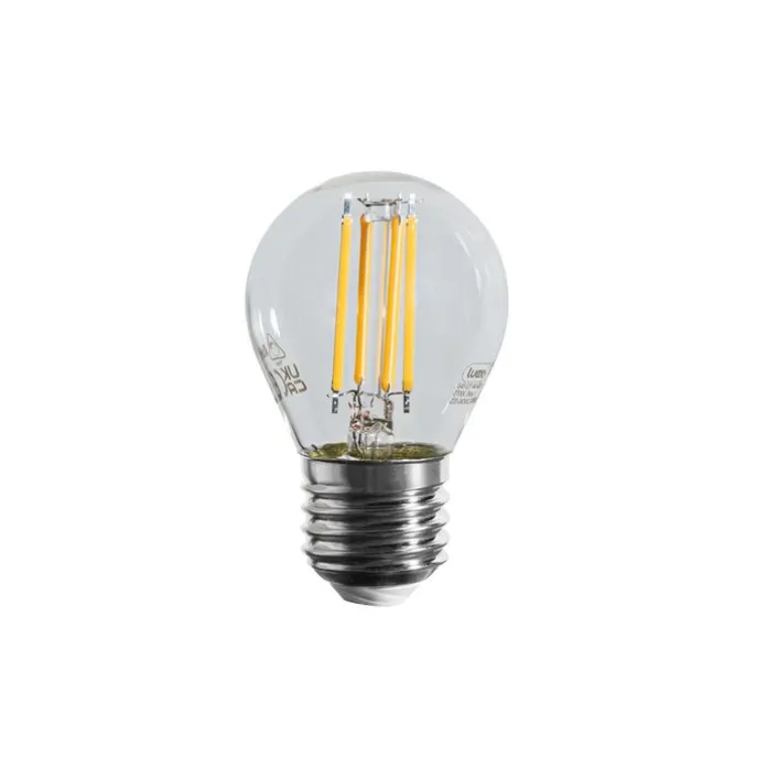 E27 Dimmbare LED-Filament-Glühbirne G45 Klar 4W 470 lm 2700K