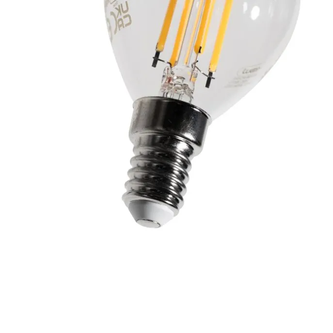 E14 Dimmbare LED-Filament-Glühbirne G45 Klar 4W 470 lm 2700K