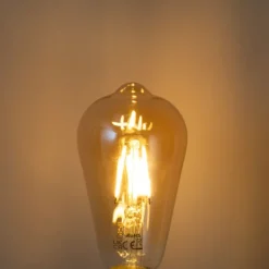 E27 Dimmbare LED-Filament-Glühbirne ST64 Gold 4,5W 450 lm 2200K