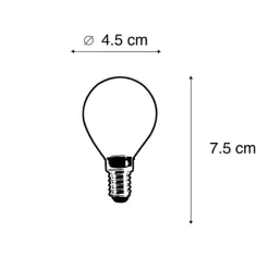 E14 dimmbare LED-Filament-Kugellampe 3W 250 lm 2700K