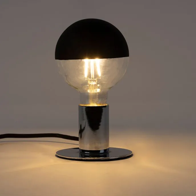 E27 dimmbare LED-Filamentlampe Kopfspiegel G95 schwarz 550lm 2700K