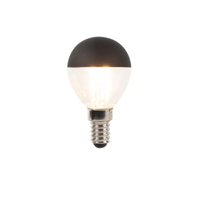 E14 dimmbare LED-Filamentlampe Topspiegel P45 schwarz 300lm 2700K
