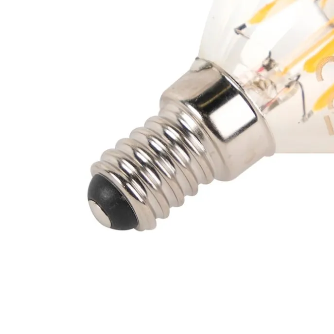 E14 dimmbare LED-Filamentlampe Topspiegel P45 schwarz 300lm 2700K