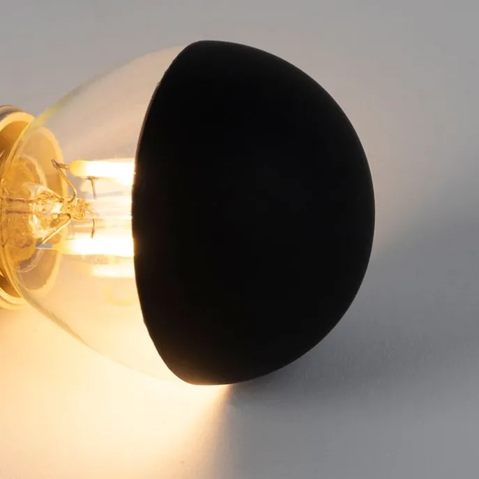 E14 dimmbare LED-Filamentlampe Topspiegel P45 schwarz 300lm 2700K