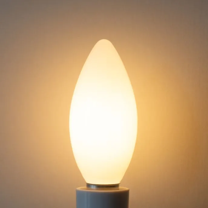 E14 Dimmbare LED-Glühbirne B35 Opal 4W 400 lm 2200K