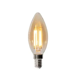 E14 Dimmbare LED-Glühbirne B35 Gold 4W 450 lm 2200K