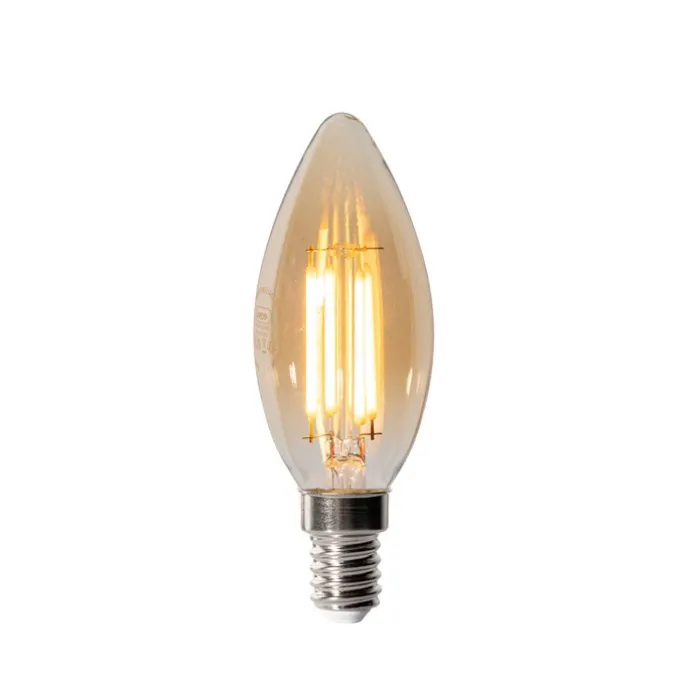 E14 Dimmbare LED-Glühbirne B35 Gold 4W 450 lm 2200K
