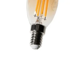 E14 Dimmbare LED-Glühbirne B35 Gold 4W 450 lm 2200K
