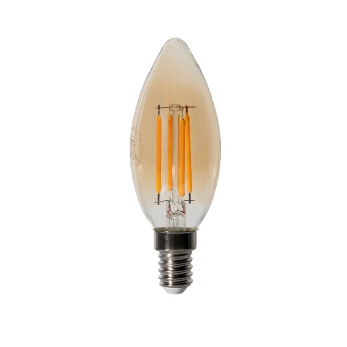 E14 Dimmbare LED-Glühbirne B35 Gold 4W 450 lm 2200K