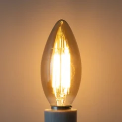 E14 Dimmbare LED-Glühbirne B35 Rauch 4W 300 lm 2200K