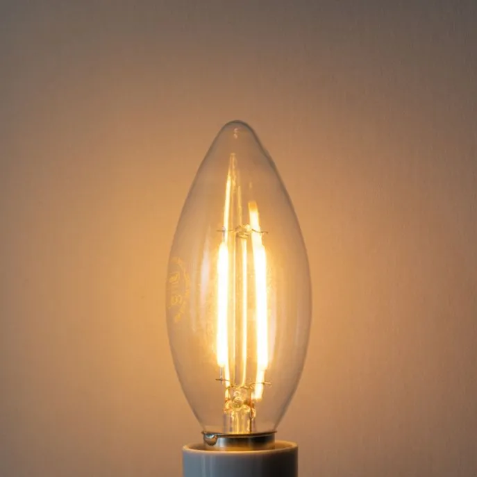 E14 Dimmbare LED-Glühbirne B35 Klar 3W 250 lm 2200K