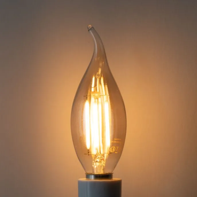 E14 Dimmbare LED-Glühbirne BXS35 Rauch 4W 300 lm 2200K