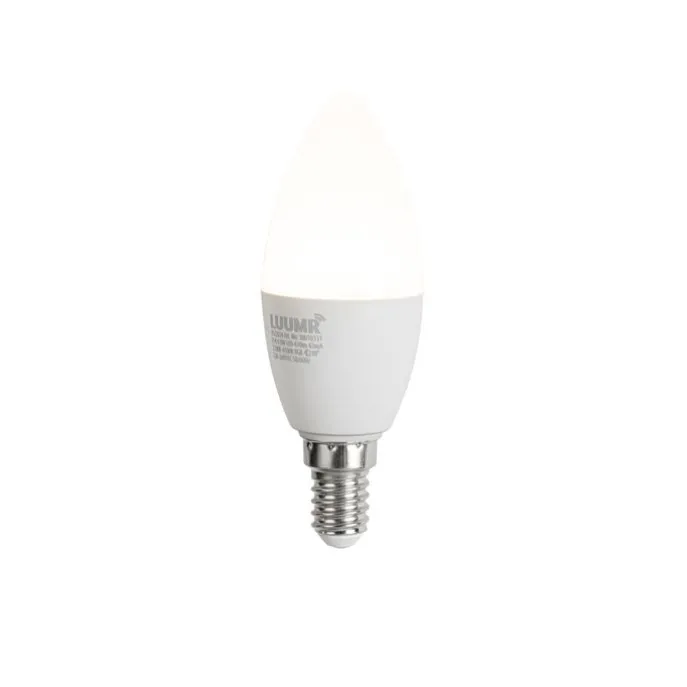 E14 Dimmbare LED-Glühbirne C37 Opal 4,9W 470lm 2700-6500K