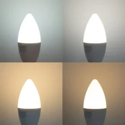 E14 Dimmbare LED-Glühbirne C37 Opal 4,9W 470lm 2700-6500K