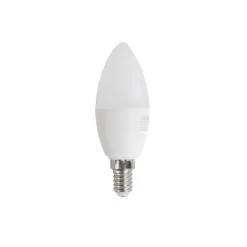 E14 Dimmbare LED-Glühbirne C37 Opal 4,9W 470lm 2700-6500K