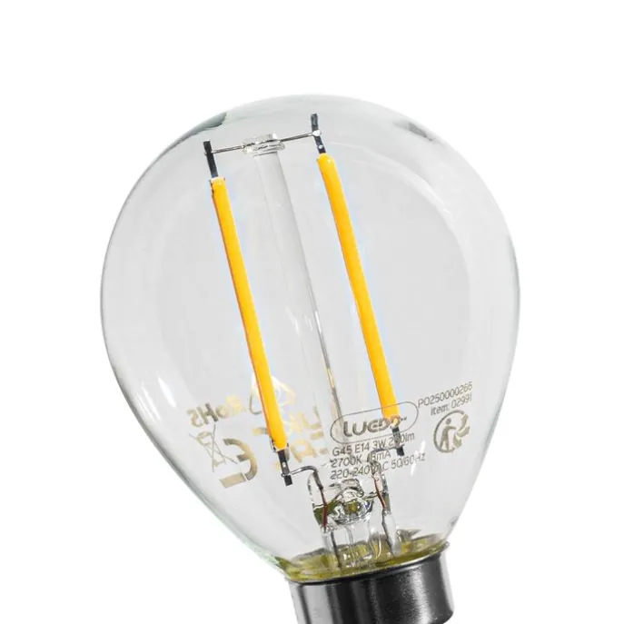 E14 Dimmbare LED-Glühbirne P45 Klar 3W 250 lm 2700K