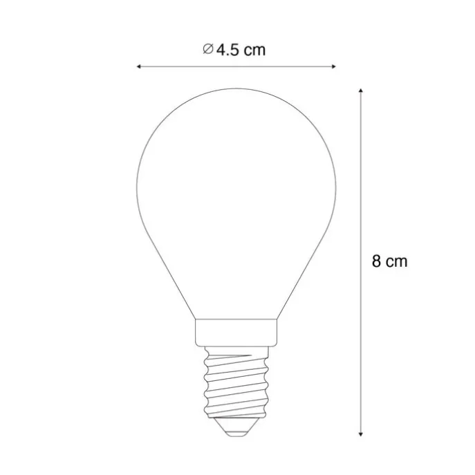 E14 Dimmbare LED-Glühbirne P45 Klarglas 3W 250 lm 2200K