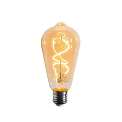 E27 Dimmbare LED-Glühbirne Spiralfilament ST64 Gold 4W 270 lm 2100K