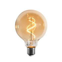 E27 Dimmbare LED-Glühbirne Spiralfilament G95 Gold 4W 270 lm 2100K