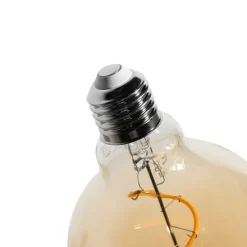 E27 Dimmbare LED-Glühbirne Spiralfilament G95 Gold 4W 270 lm 2100K