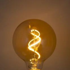 E27 Dimmbare LED-Glühbirne Spiralfilament G95 Gold 4W 270 lm 2100K