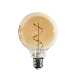 E27 Dimmbare LED-Glühbirne Spiralfilament G95 Gold 4W 270 lm 2100K
